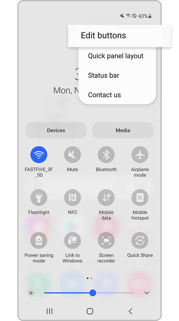 auto rotate icon add to quick panel step 3