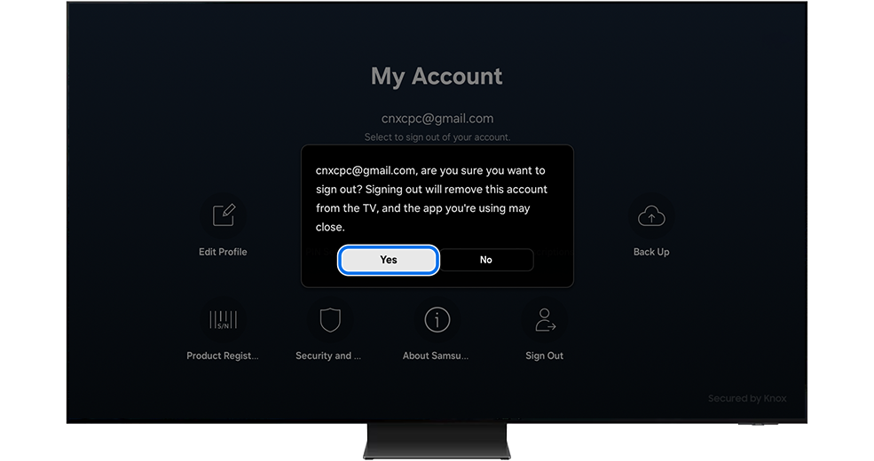 A warning pop-up window displayed.