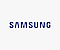 ในสี่เหลี่ยมผืนผ้าสีเทา มีโลโก้ตัวอักษร Samsung สีน้ำเงินของ Samsung