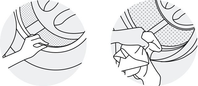 cleaning the door and door seal