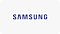 Gri bir dikdörtgenin içinde Samsung mavisi renkteki Samsung harfli markası bulunmakta