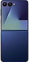 Gölge Mavisi Galaxy Z Flip7’nin açık şekilde arka yüzünden görünümü.