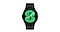 Üzerinde büyük yeşil bir 8 rakamı bulunan siyah bir Galaxy Watch4.