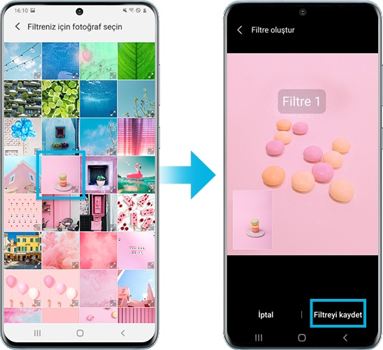 Filtrelerim’in kullanıldığı Galaxy S20 cihazının resmi