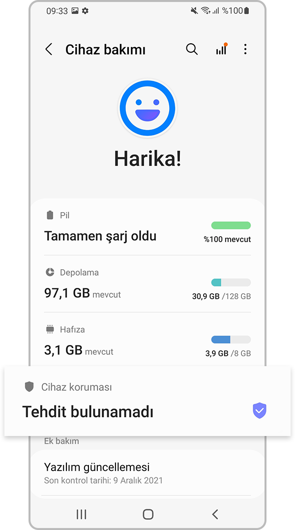 Cihaz korumasını seçin