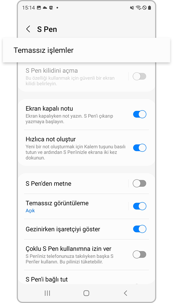 s22 s pen uygulamaları değiştirme adım 3