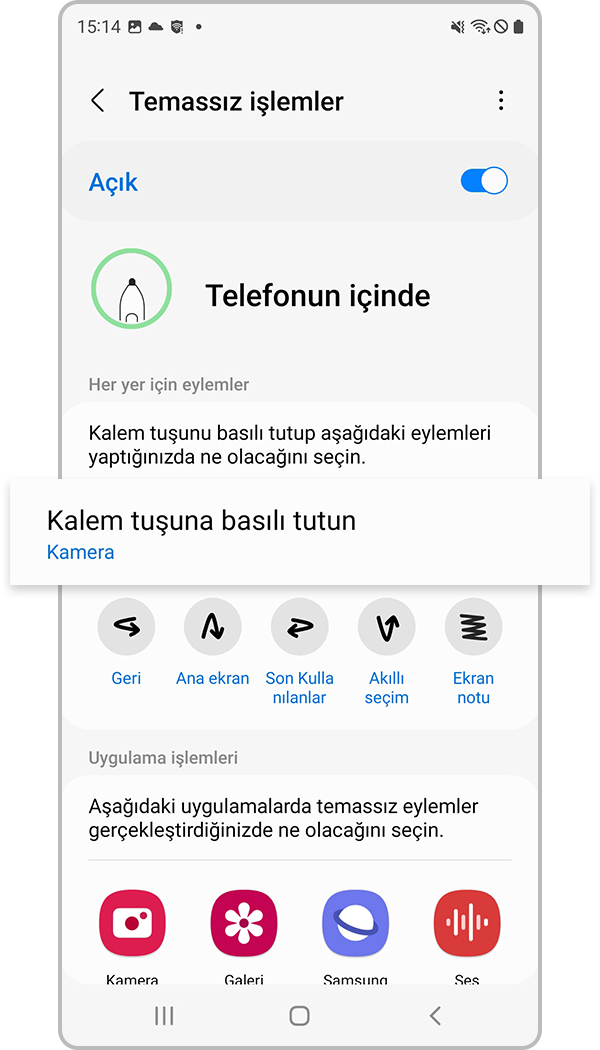 s22 s pen uygulamaları değiştirme adım 4