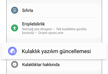 Galaxy Wearable uygulamasıyla yazılım güncellemeleri
