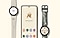 將兩張 Galaxy Watch4 Maison Kitsuné 特別版俯視圖放置於  Samsung Galaxy 智慧手機的兩側。左側的 Galaxy   Watch4  Maison Kitsuné 特別版搭配月岩白錶帶,小狐狸圖案則刻在靠近錶身的錶帶上。錶面採用白色背景,搭配藍色和紅色指針,以及上方的狐狸臉小圖。中間的 Samsung Galaxy 智慧手機 則顯示特別的  Maison Kitsuné 手機主題,以淺米色背景搭配小狐狸臉圖案,上方綴有幾顆小星星。右側的 Galaxy   Watch4  Maison Kitsuné 特別版搭配帶有白色粗體字手寫標誌的星塵灰錶帶,錶面上下方有兩個狐狸臉圖案,左邊綴有 Maison Kitsuné 黑色手寫標誌。