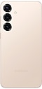 從背面看紗金的 Galaxy S25 Plus。