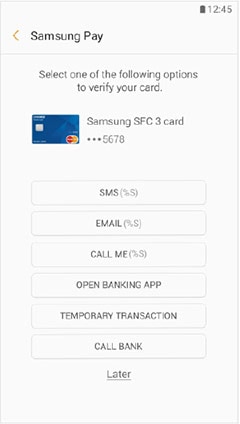 您也可以掃描實體卡片或輸入卡片詳細資訊，在Samsung Wallet (Pay)新增卡片