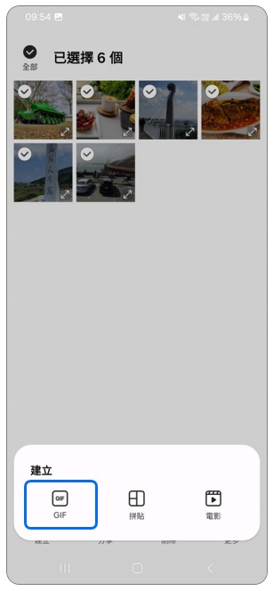 3. 點選「GIF」。示意圖