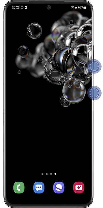 <b>Крок 1.</b> Натисніть і утримуйте кнопку <b>Живлення</b> або кнопку <b>Живлення</b> та <b>Зменшення гучності</b>