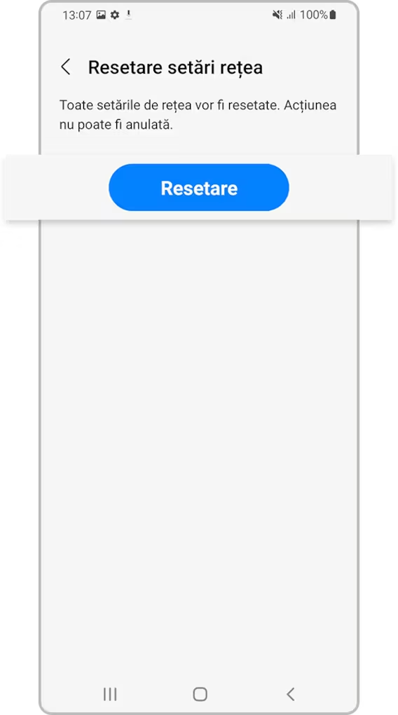 <b>Pasul 5.</b> Apasă <b>Resetare</b>.
