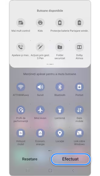 <b>3.</b>  Atingeți <b>Efectuat</b>