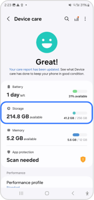 storage option