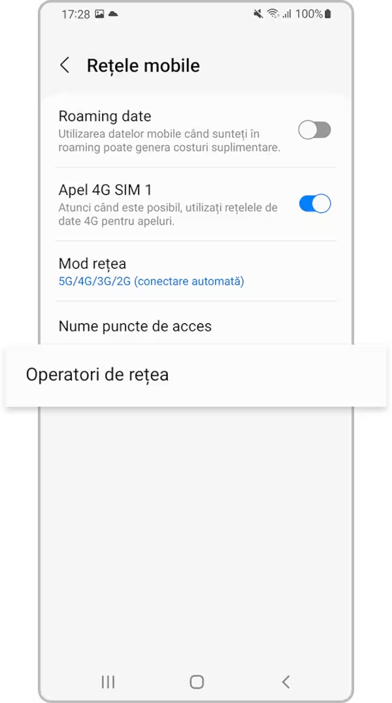 <b> Pasul 3. </b> Atingeți <b> Operatori de rețea</b>.