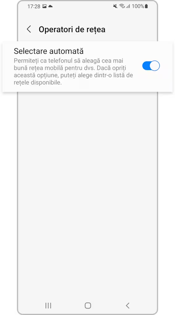 <b> Pasul 4. </b> Dezactivați opțiunea <b> Selectare automată </b> și alegeți-vă operatorul.