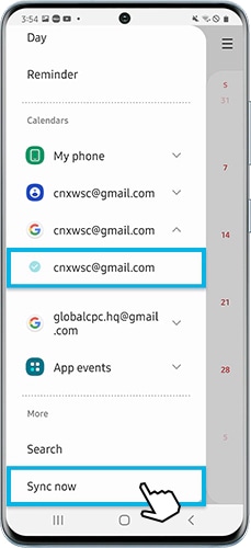 You may sync external accounts