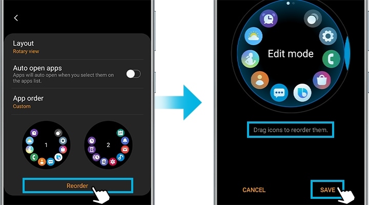 How to arrange apps