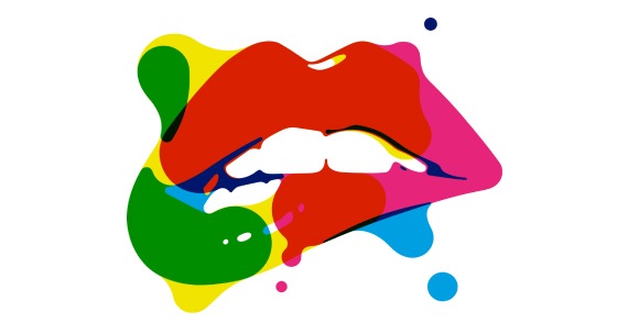 A vibrant lip is biting the lower lip.