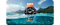Galaxy Watch7 Ultra with orange strap is half submerged in the ocean