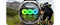 A Galaxy Watch Ultra screen is showing multisport exercise options on the Samsung Health app. Behind the smartwatch is a cyclist riding their bicycle in a mountainous region.