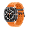 A Galaxy Watch Ultra with an orange marine band