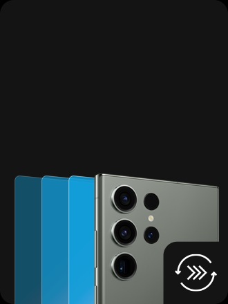 A range of Samsung handsets are shown in ascending order