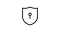 A black vector illustrating a shield with a keyhole icon