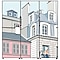 Illustration on Samsung Bespoke fridge design. Illustration shows buildings in Paris, showing windows and chimneys and man stood in window.