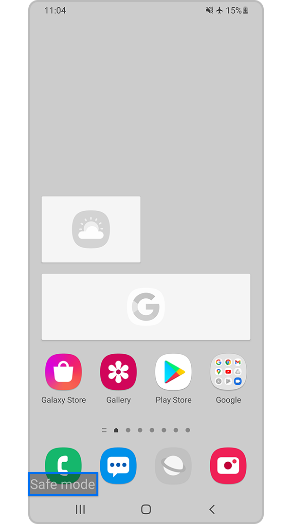 camera focus function in safe mode step 5