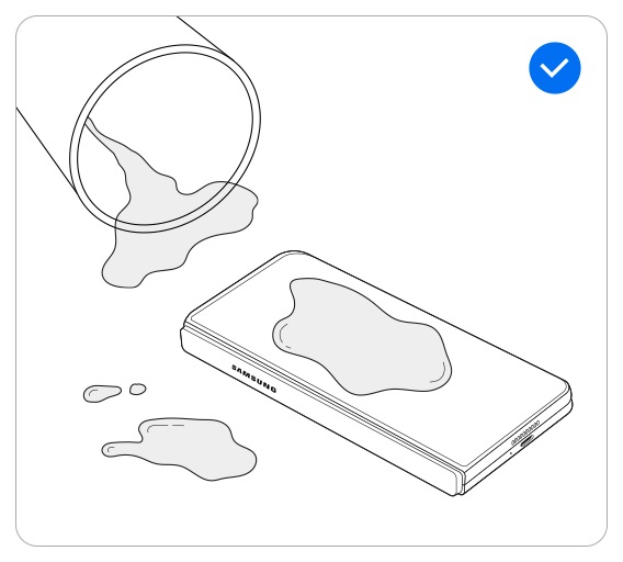 Skizze - Smartphone über das Wasser verschüttet wurde