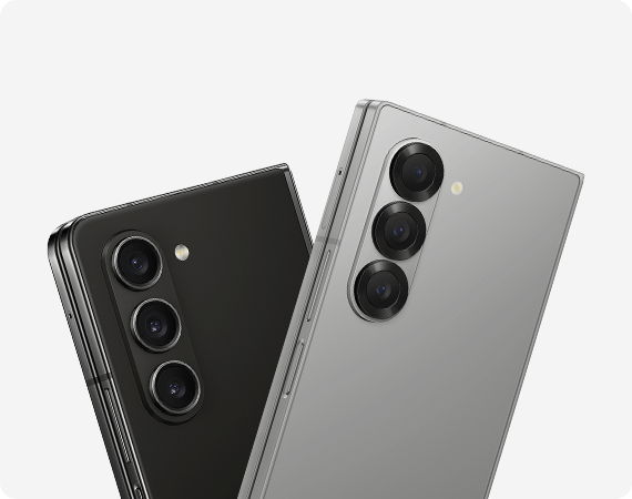 Two folded Galaxy Z Fold6 smartphones are next to each other