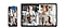 On the left, a Galaxy smartphone in the middle of a Google Meet video call. The transfer icon at the top center is highlighted. The call has been transferred to the Galaxy Tab on the right, where the participants' video feeds appear larger.