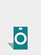 A blue icon of a laundry appliance