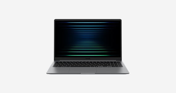 Galaxy Book5 model is open and facing forward.