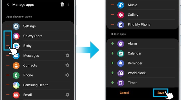How to hide apps