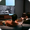 Smart doorbell notification comes on screen during movie