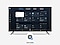 TV with SmartThings device UI shown on-screen with "Hub inside" icon connected to the TV.