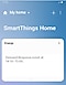 Example of a SmartThings Home auto DR event running notification