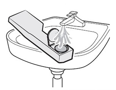 Open compartment lids, fill with water and shake