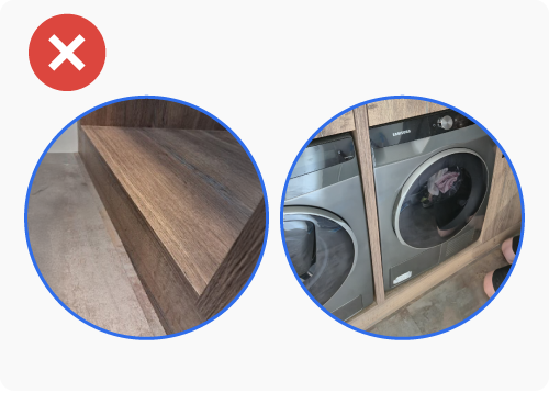 The incorrect way to install your washing machine