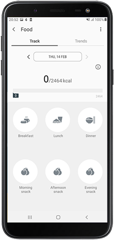 Register food consumption