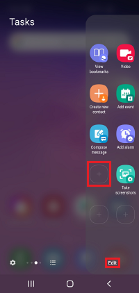 Tap the + icon or Edit