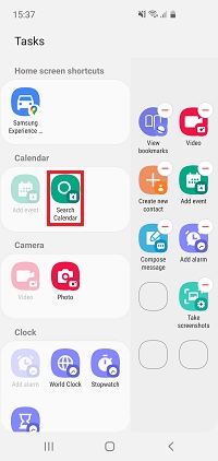 Tap on the feature you want to add