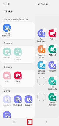 Tap the home button