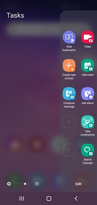 The feature will now be in the edge panel