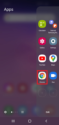 Tap on the app you want to launch