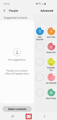 Once happy with the edge panel, tap the home button